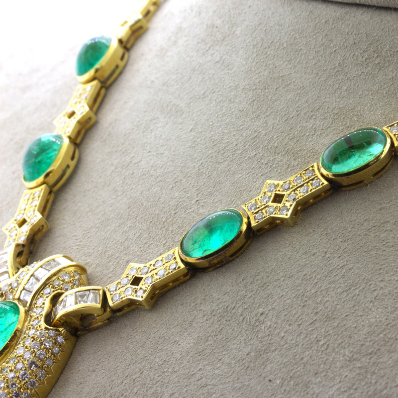 Buy Emerald Cabochon Chunky Ring 14K Gold Natural Flush Set Gypsy Set  Emerald Ring Gold Big Emerald Ring Gold Vintage Emerald Ring Gold Online in  India - Etsy